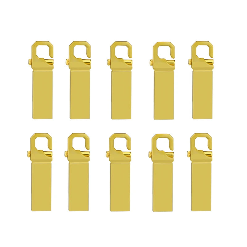 10Pcs/lot Metal USB Flash Drive 4GB 8GB Pen Drive 16GB 32GB cle USB Stick