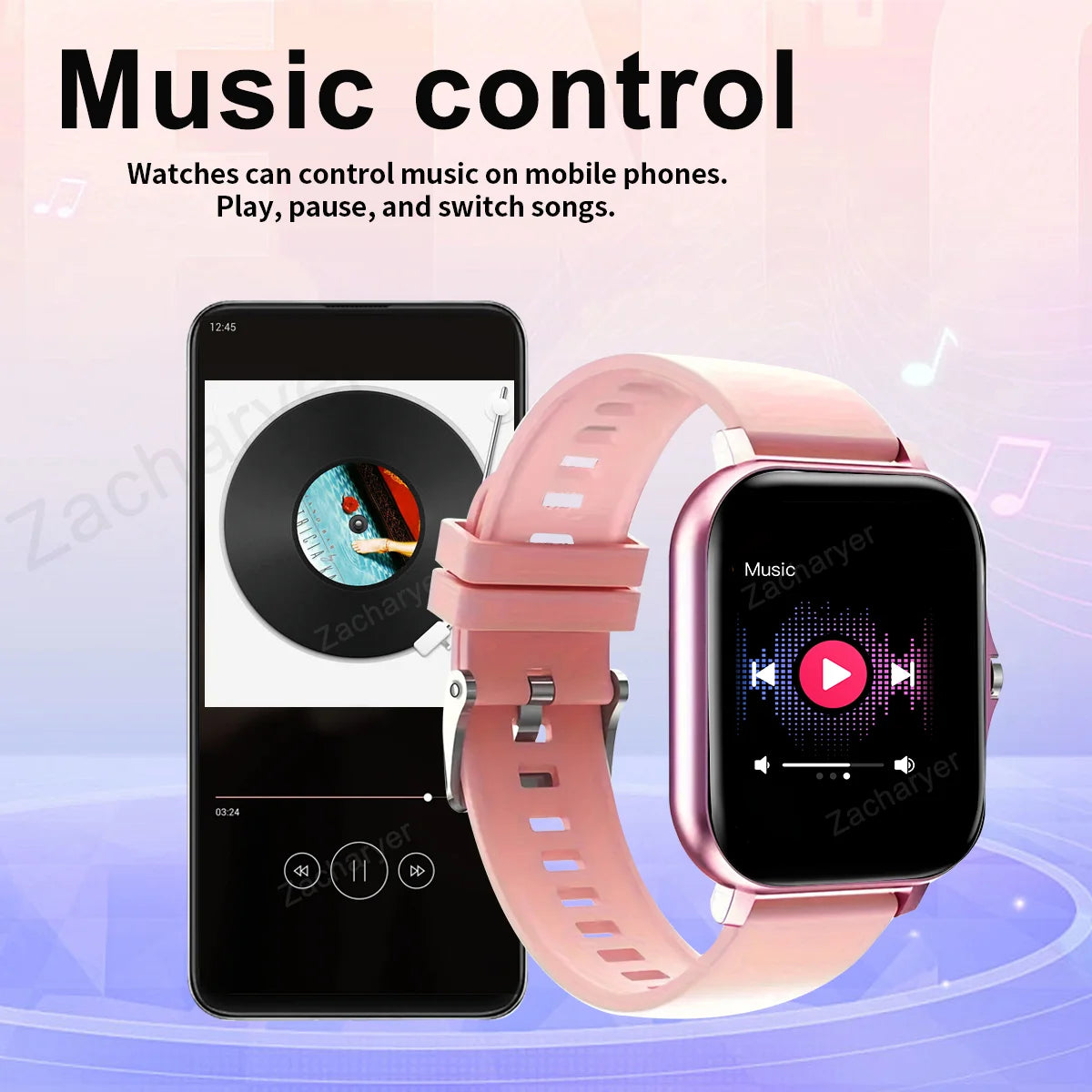 Men's wireless calling watch, sports and fitness