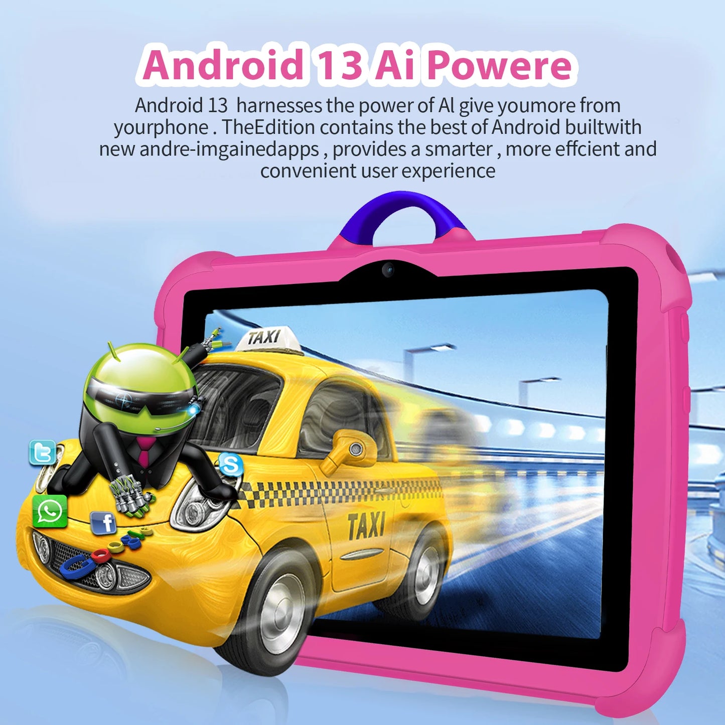 New Cartoon Pattern Kids Tablet 7 Inch Quad Core