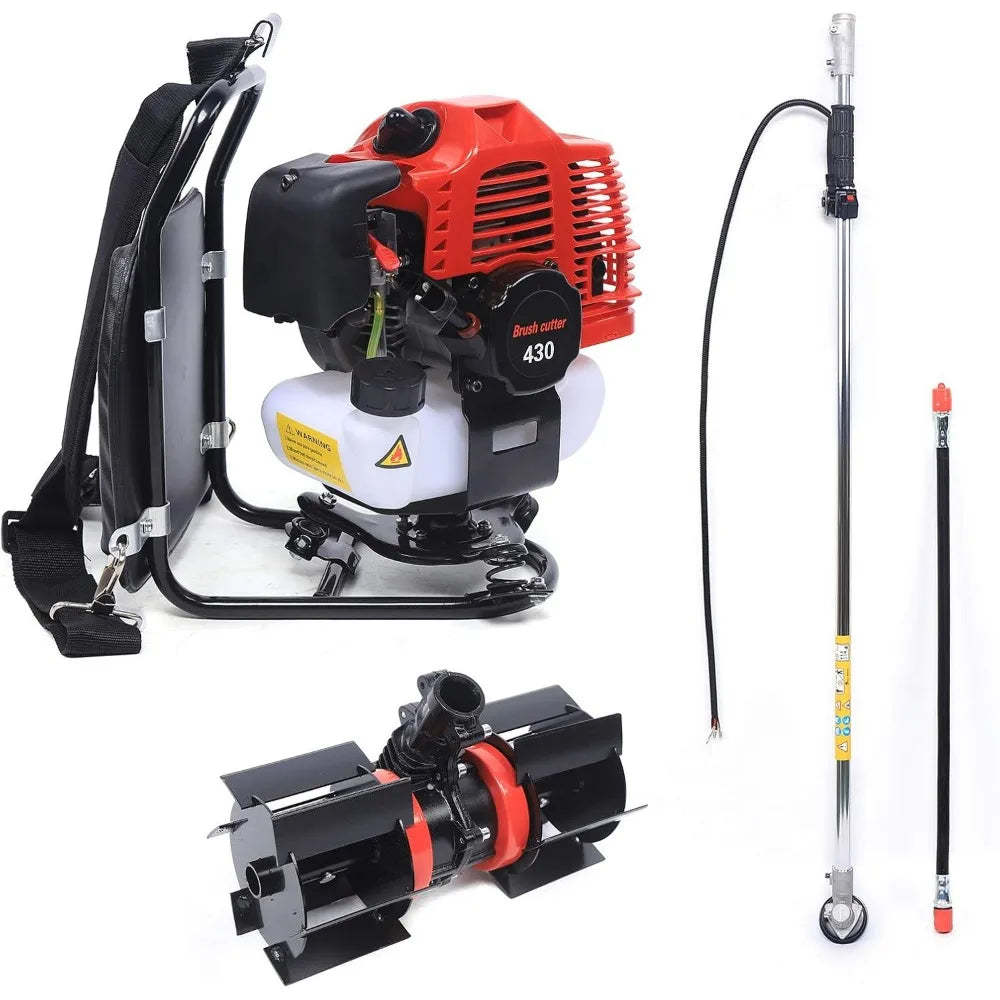 1.7HP 43CC Gas Backpack Brush Cutter Weed Wacker