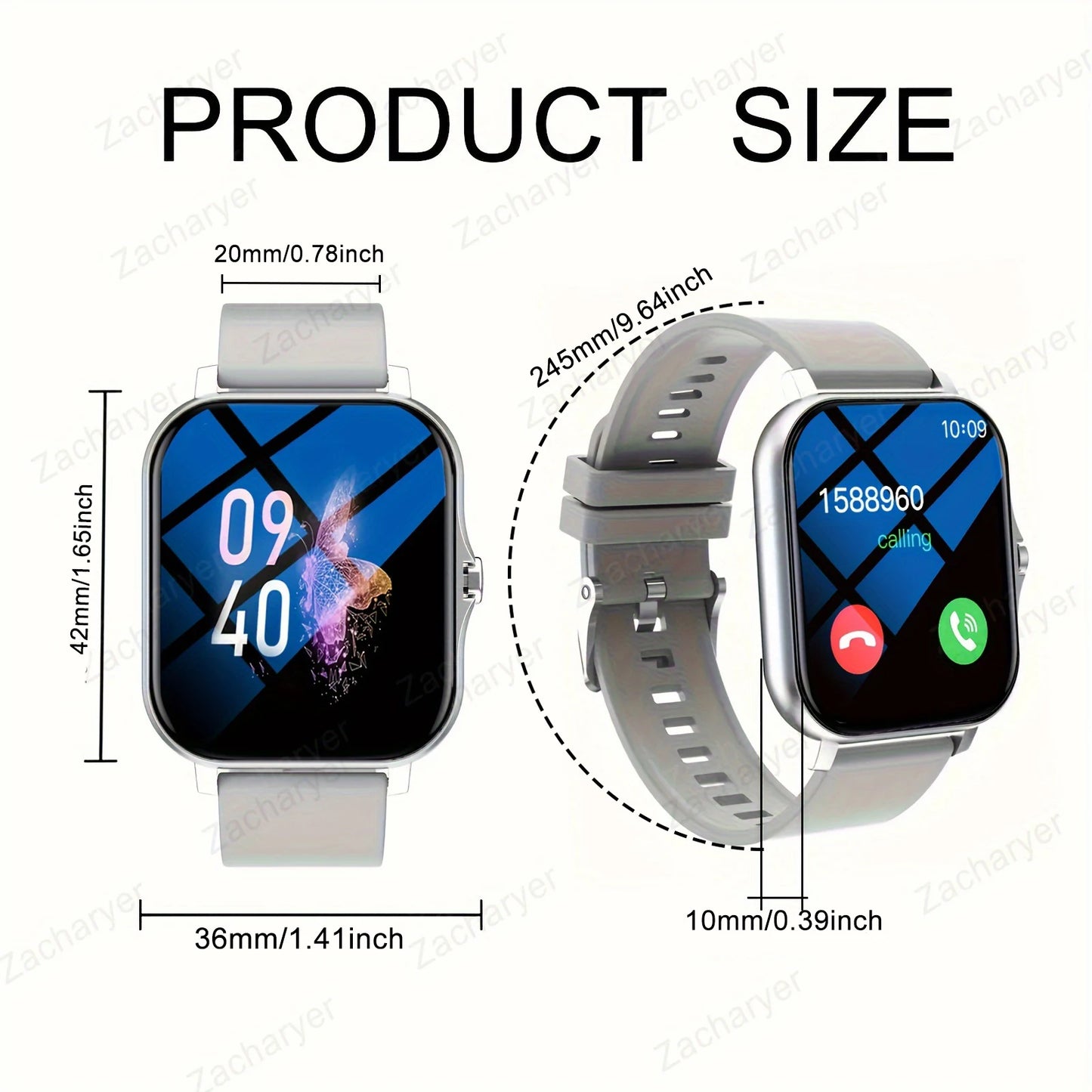 Men's wireless calling watch, sports and fitness