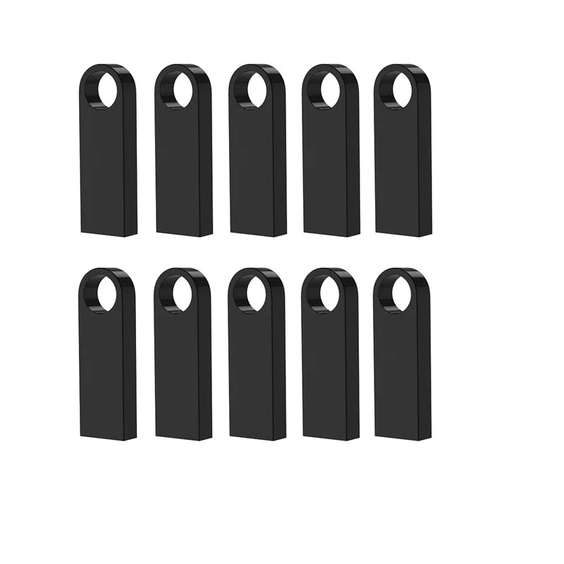 10Pcs/lot Metal USB Flash Drive 4GB 8GB Pen Drive 16GB 32GB cle USB Stick
