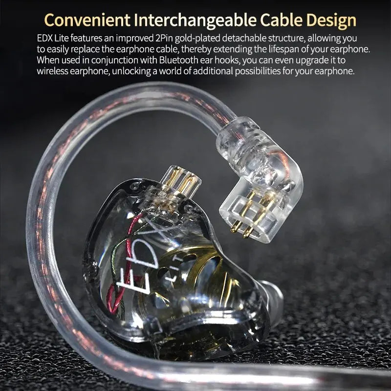 KZ EDX Lite HIFI Bass Earphones Stereo Music Earbuds In Ear