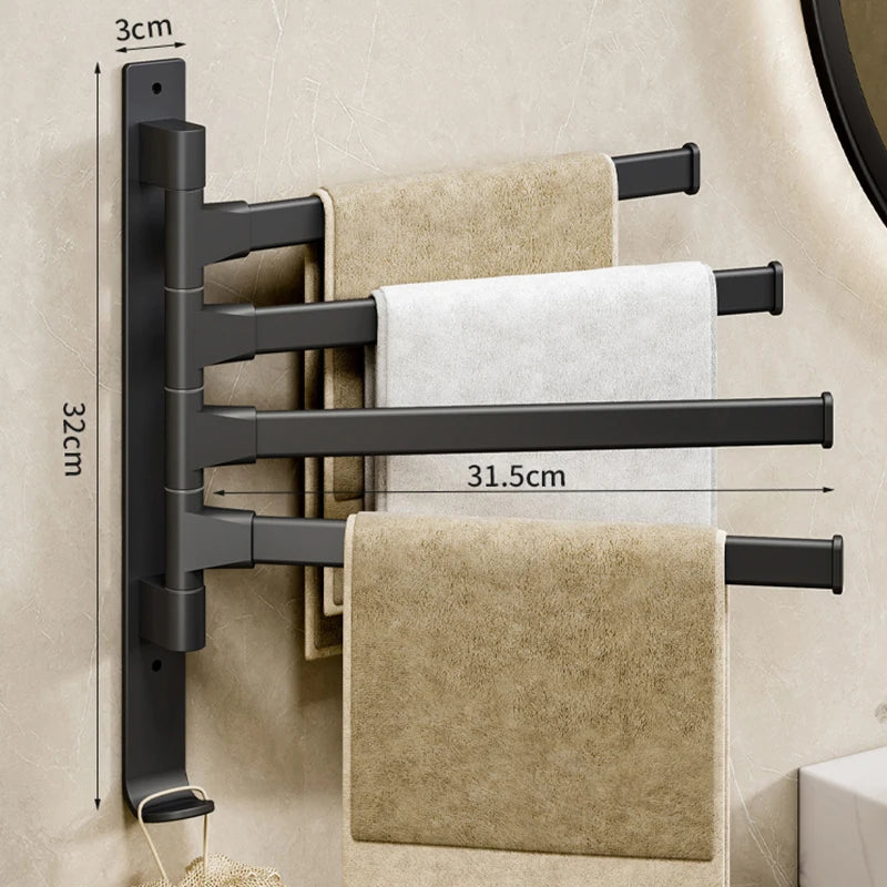 Bathroom Towel Rack Rotatable Towel Holder