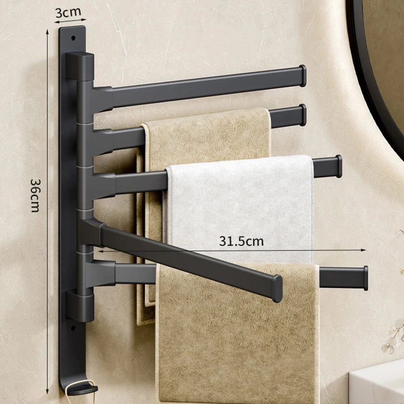 Bathroom Towel Rack Rotatable Towel Holder