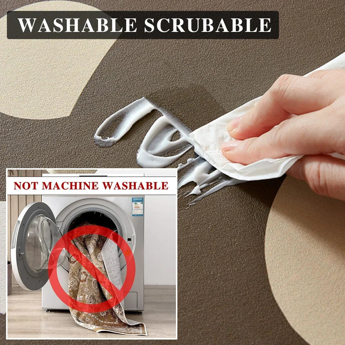 Bathroom Floor Mat Water-absorbing Non-slip Dirt-resistant Carpet Flower