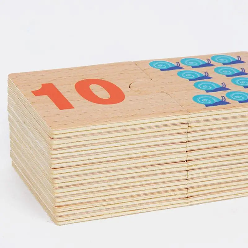 Number Math Game 1-10 Wooden Number Puzzle Game