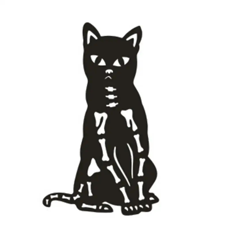 Cat Silhouette Garden Stake Set Of 4 Metal Animal Stakes