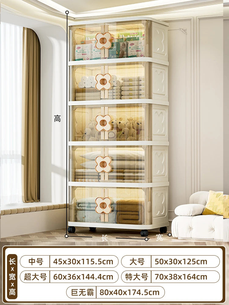 Bathroom Aesthetic Wardrobe Modern Handles Plastic Organizer