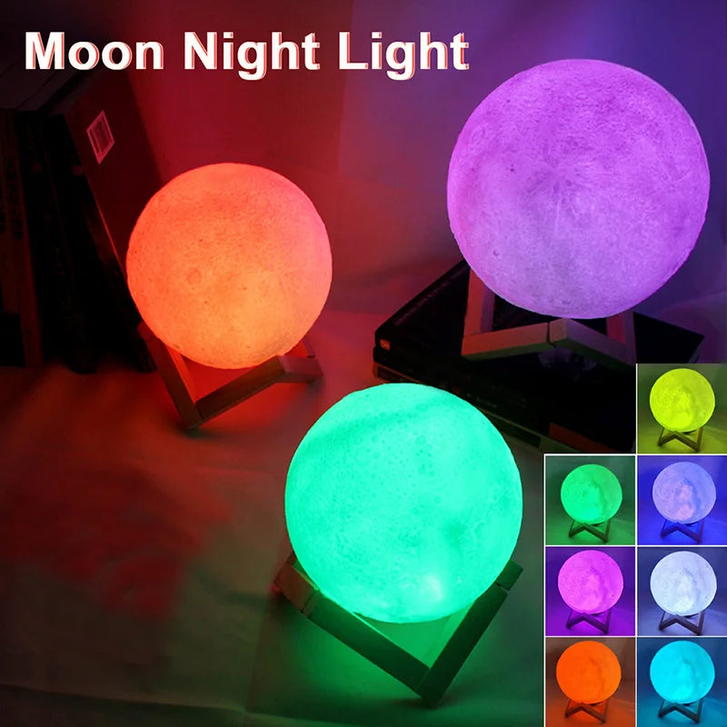 Book Light LED Moon Light Galaxy Light, Moon Night Light,