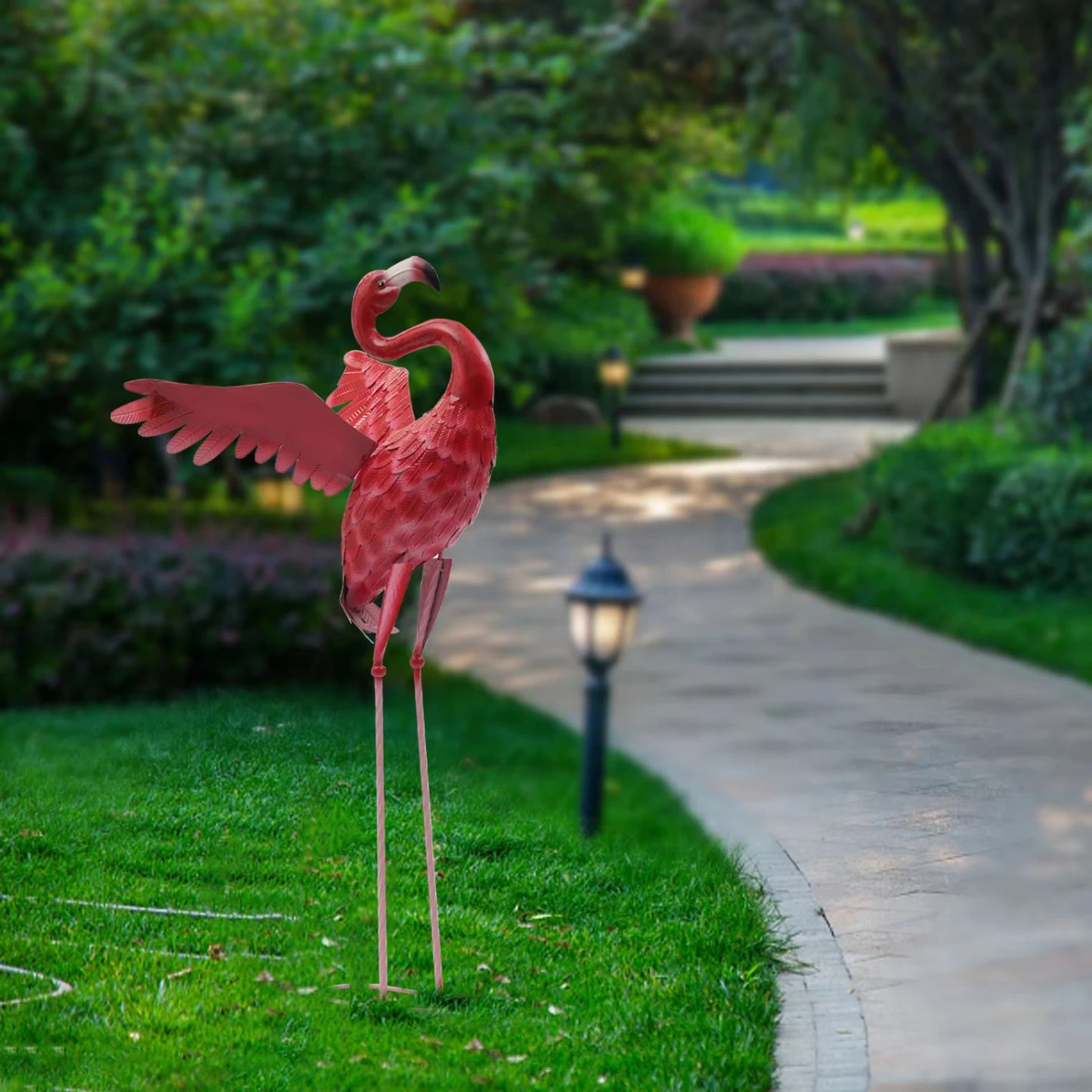 Outdoor Garden Flamingo Statues Suitable  Decorating Homes