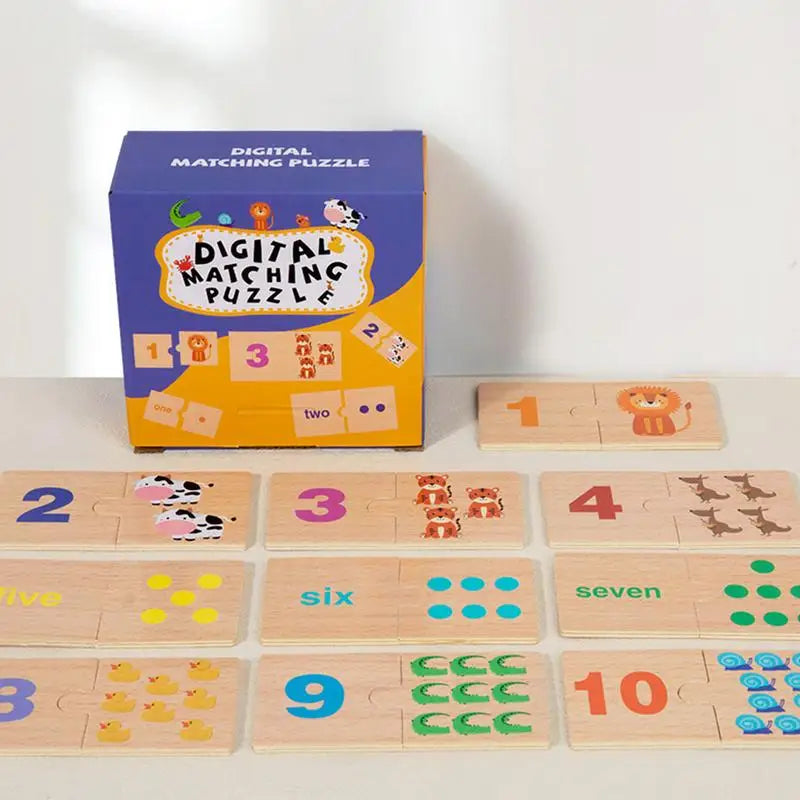 Number Math Game 1-10 Wooden Number Puzzle Game