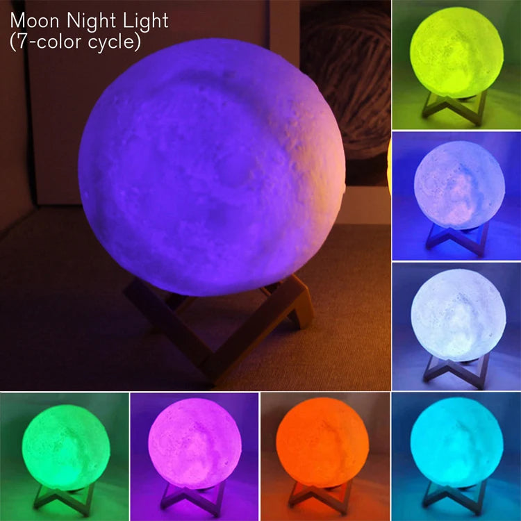 Book Light LED Moon Light Galaxy Light, Moon Night Light,