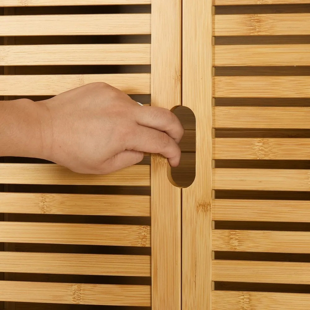Bamboo Over The Toilet Bathroom Cabinet Storage Rack