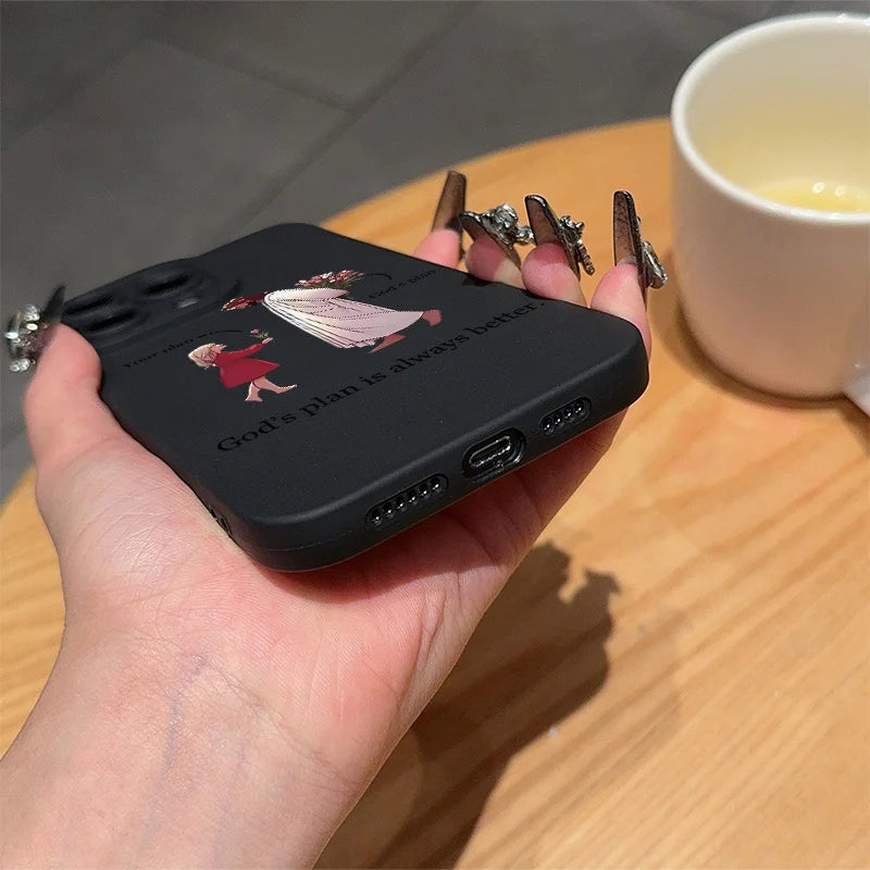 Black minimalist design phone case