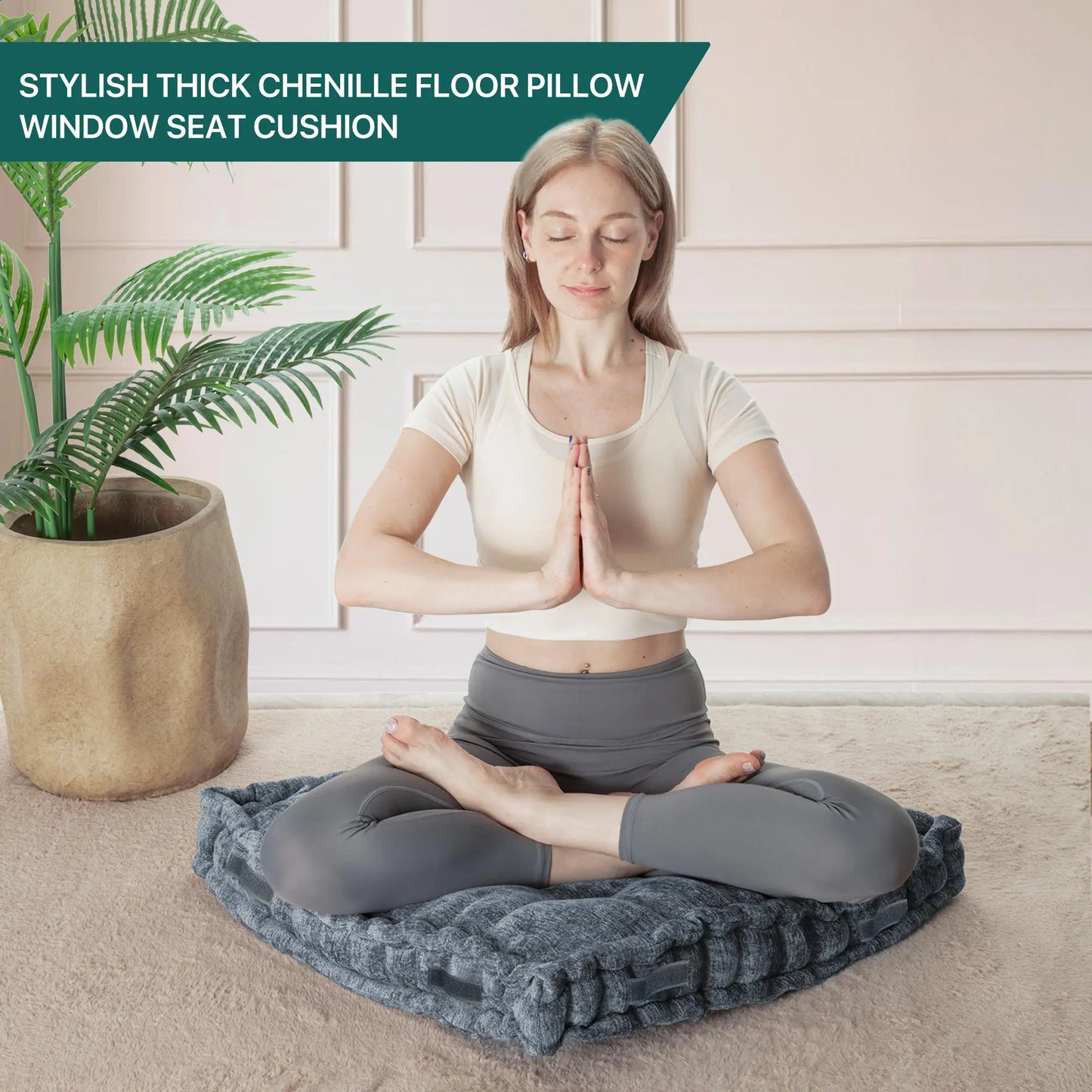 triangular reading cushion，removable insert pillow, adjustable floor pillow,