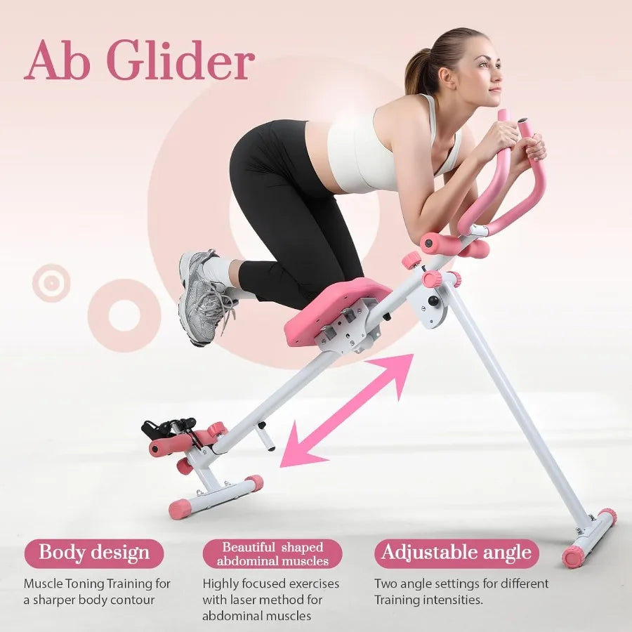 Ab Machine Adjustable Ab Workout Equipment at Home Gym Foldable Ab Trainer Machine