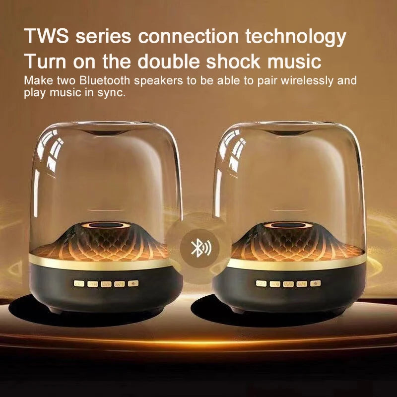 5th Glass Bluetooth Speaker Subwoofer Colorful Home