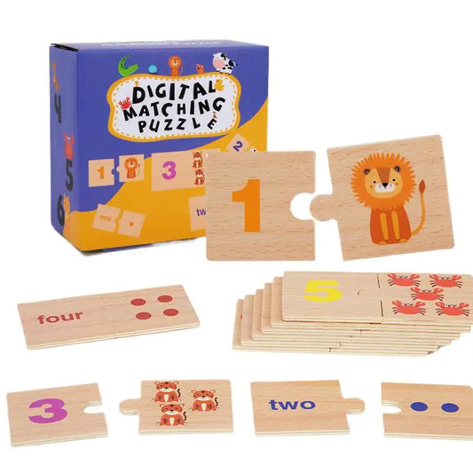 Number Math Game 1-10 Wooden Number Puzzle Game