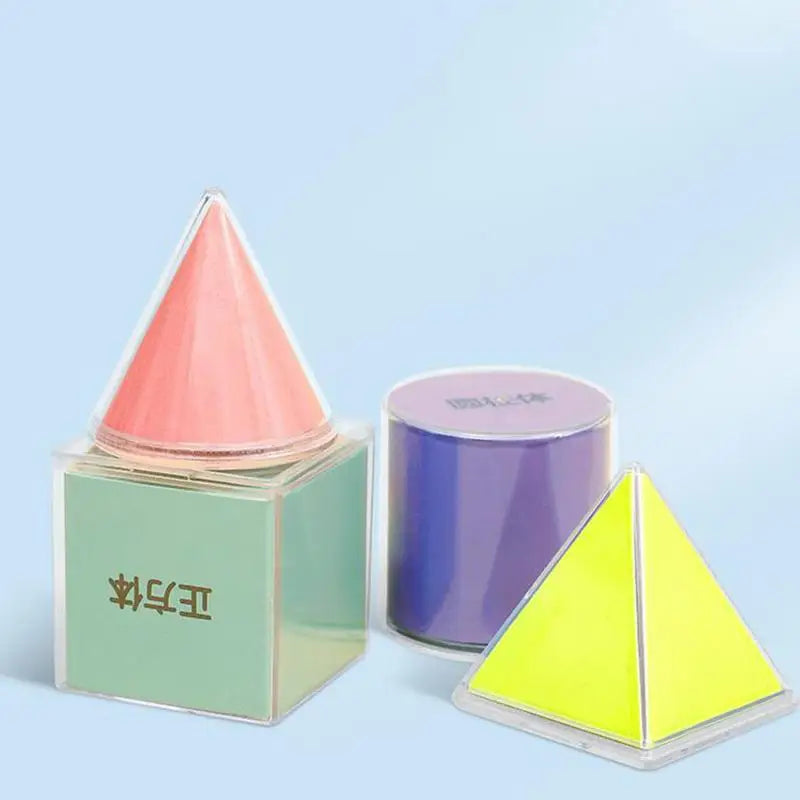 9 Pieces Transparent Geometric Shapes Blocks