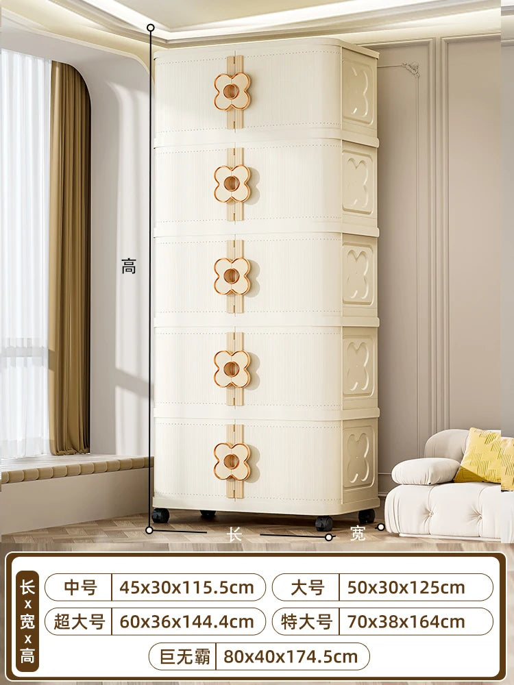 Bathroom Aesthetic Wardrobe Modern Handles Plastic Organizer