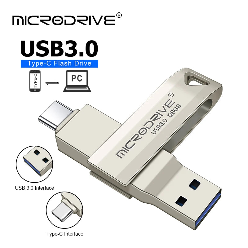 2 in 1 OTG USB 3.0 & usb-C Flash Pen Drive Memory Stick