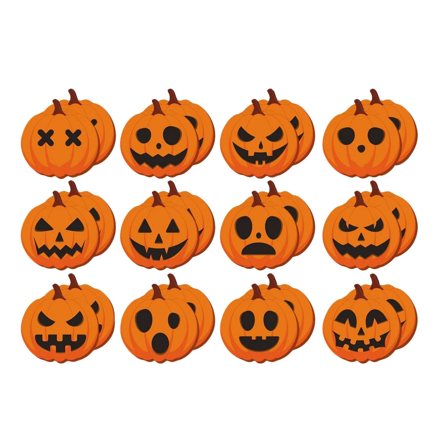 24pcs Halloween Pumpkin Ornaments Halloween Pumpkin Wood Tree
