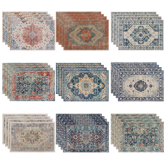 4/6/8Pcs Bohemian Retro Linen Placemat 30*45CM Line