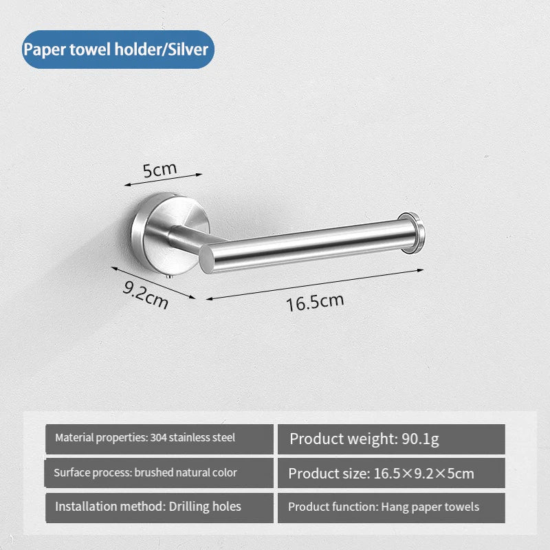 304 Stainless Steel Heavy Duty Towel Rack,Bath Towel Rod,Towel Ring,