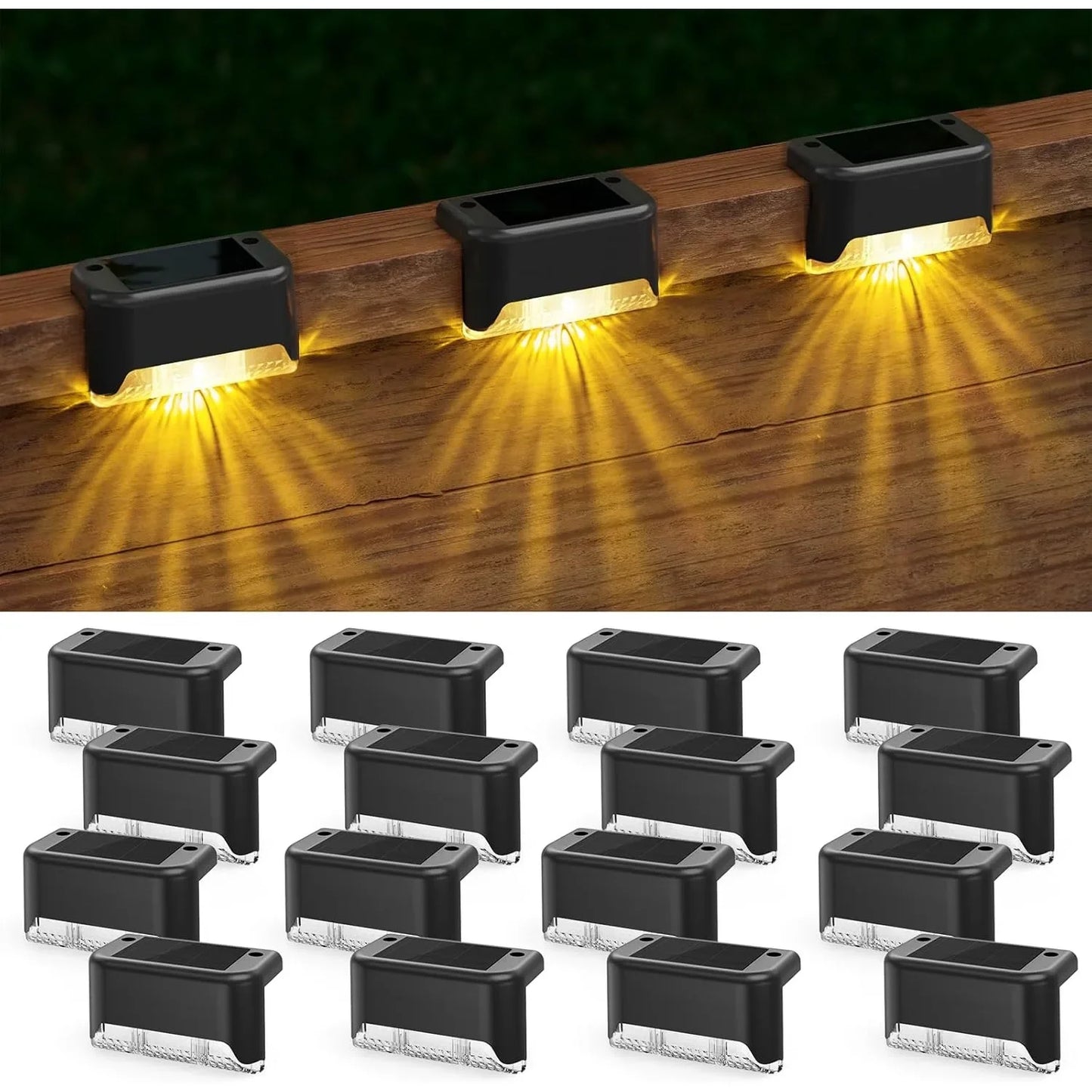 16-Pack Outdoor Solar Deck Lamp For Outdoor S