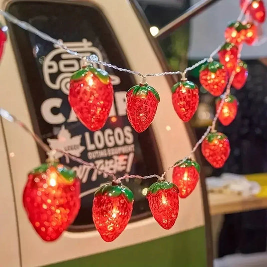 10/20/30/40 LED Strawberry Fairy Lights Battery Operated Fruit String Lights