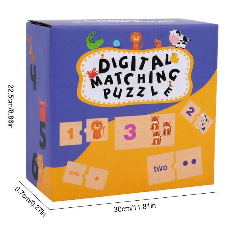 Number Math Game 1-10 Wooden Number Puzzle Game