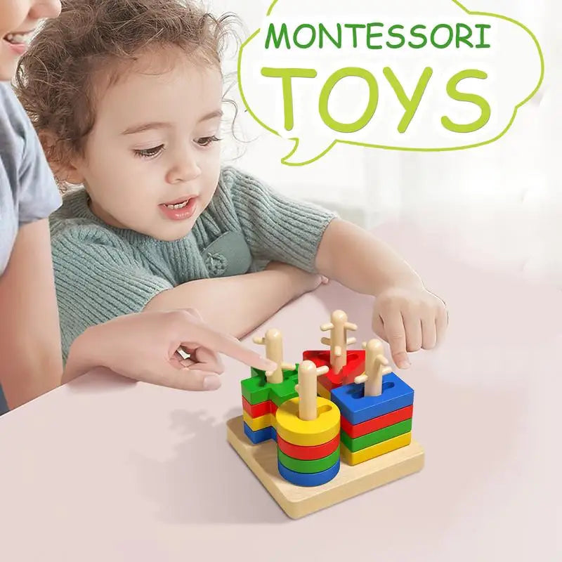 Shape Sorter Toy Shape Color Recognition Blocks Matching Game