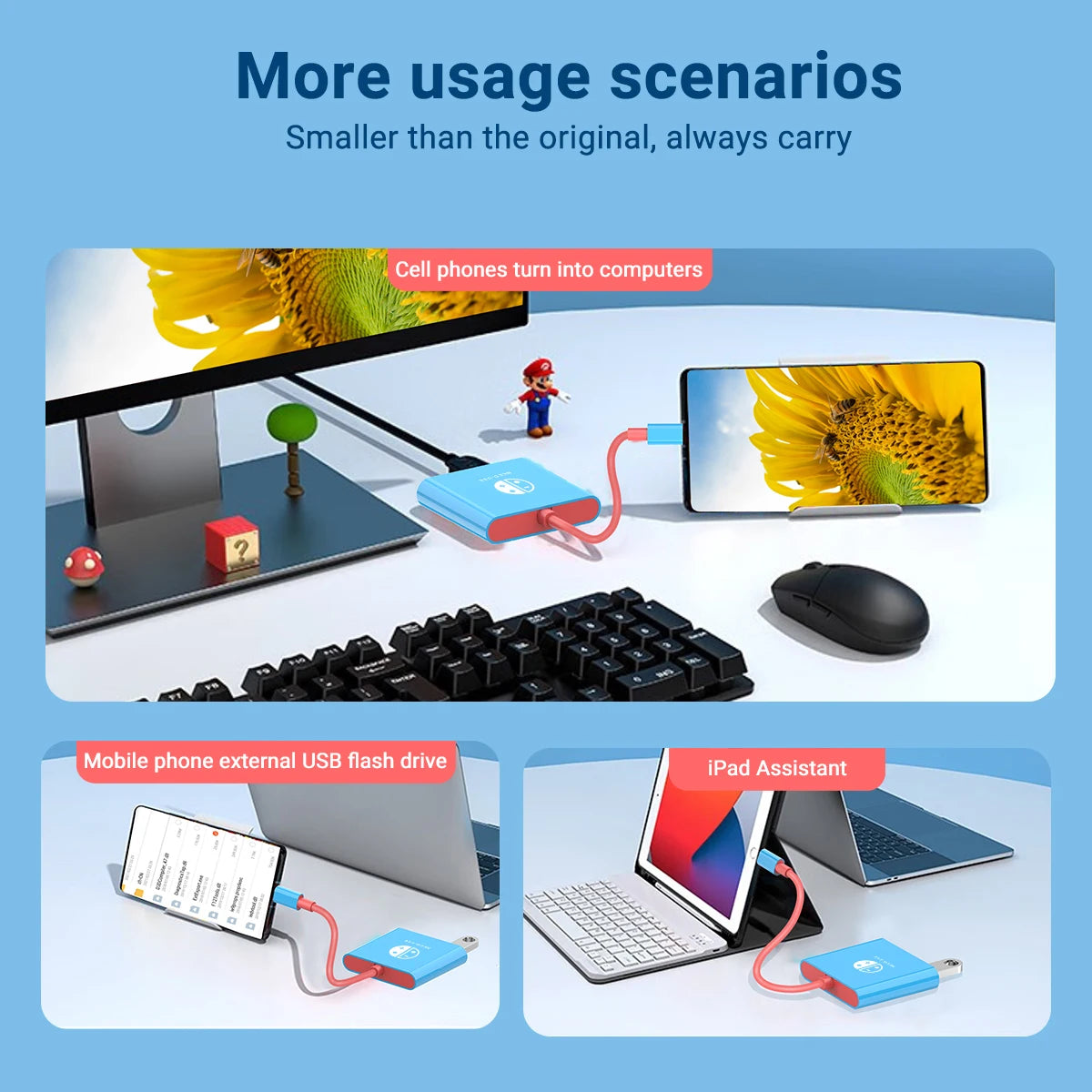 Game Dock 4K HDMI USB 3.0 Hub Adapter USB C Splitter