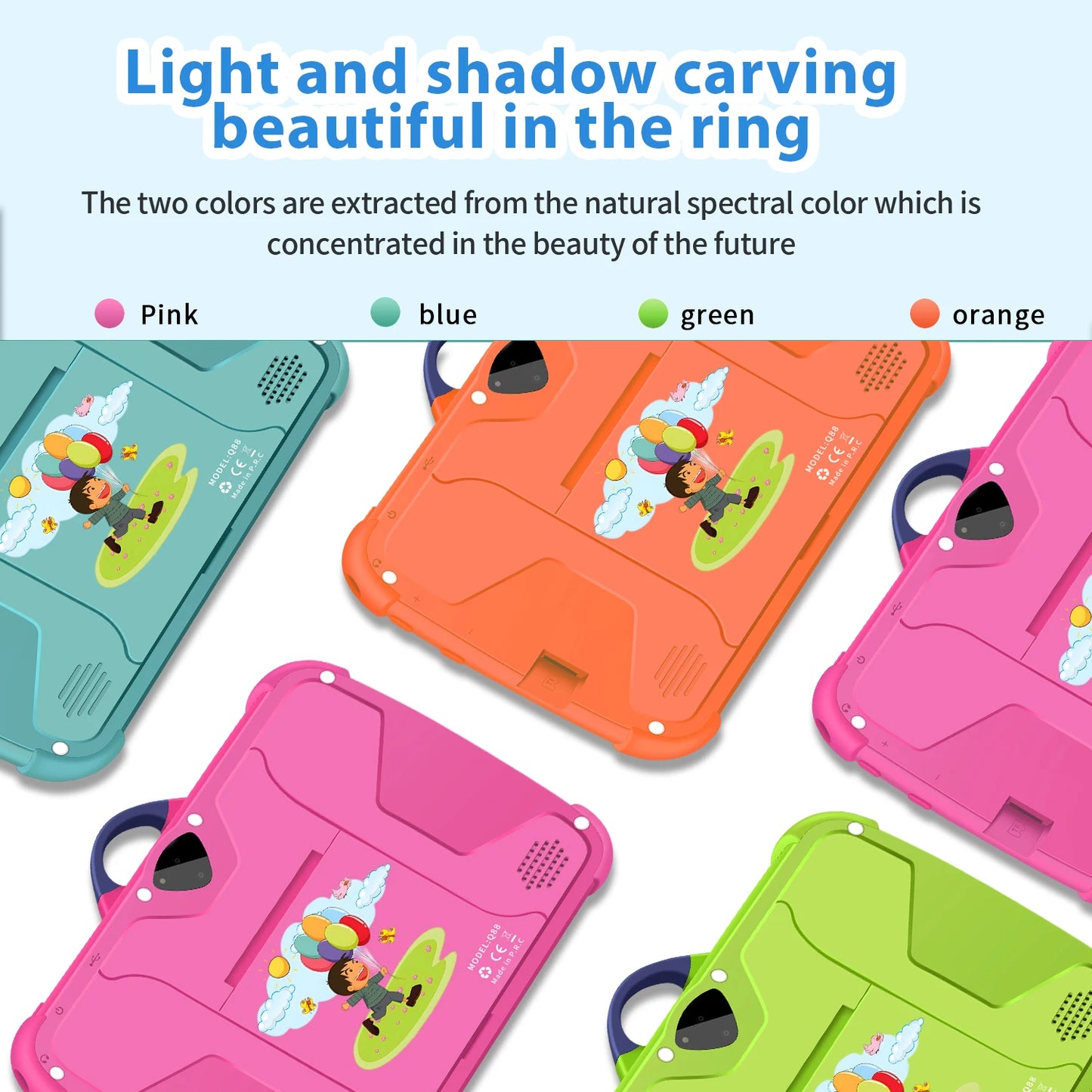 New Cartoon Pattern Kids Tablet 7 Inch Quad Core