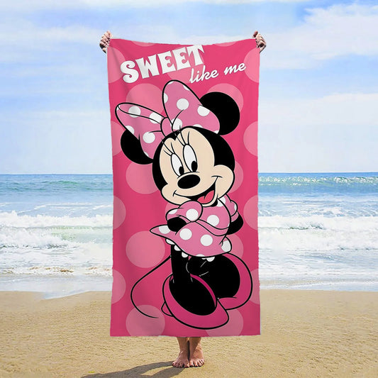 Minnie Mouse Large Bath Towels Bathroom Serviette Microfibre