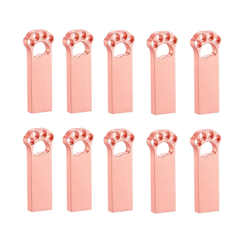 10Pcs/lot Metal USB Flash Drive 4GB 8GB Pen Drive 16GB 32GB cle USB Stick
