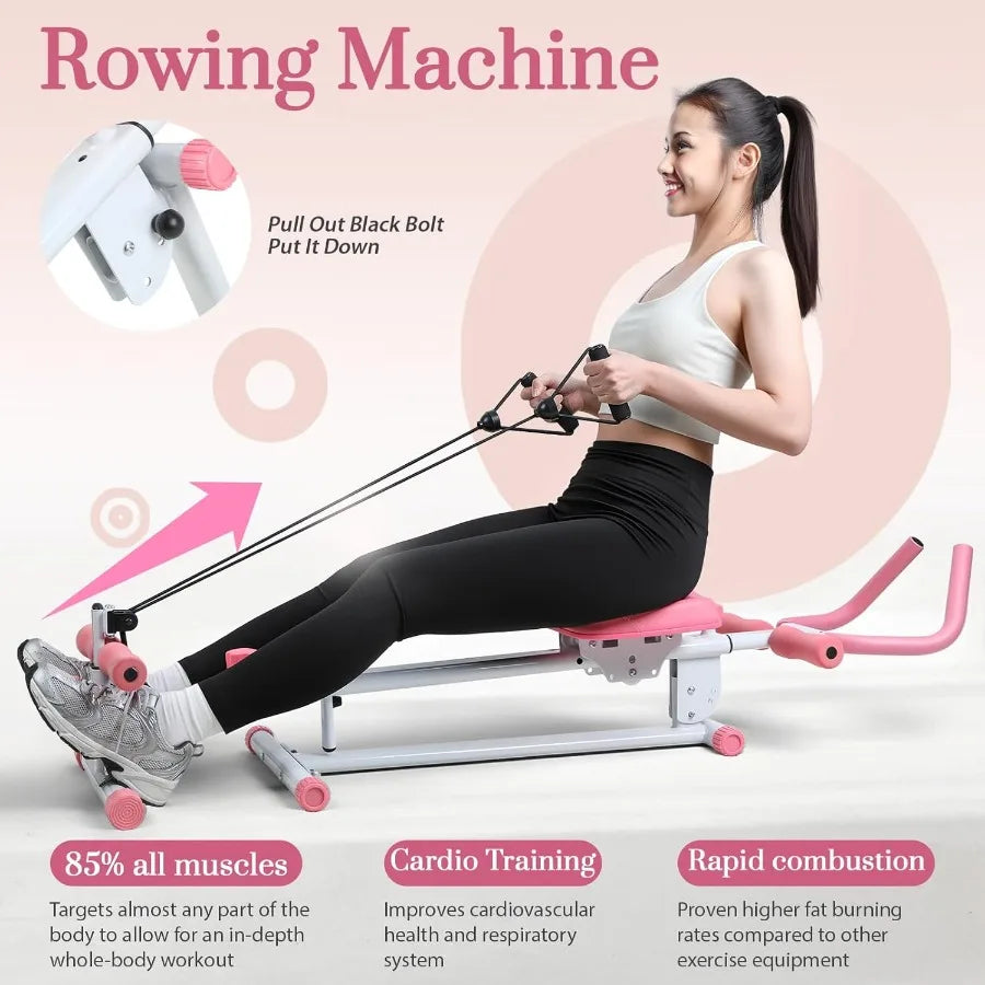 Ab Machine Adjustable Ab Workout Equipment at Home Gym Foldable Ab Trainer Machine